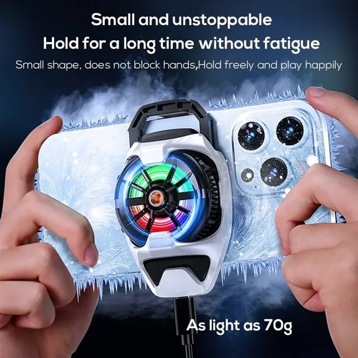 MEMO New Arrival DL22 RGB Nut Holes Portable Phone Cooler For Live Streaming