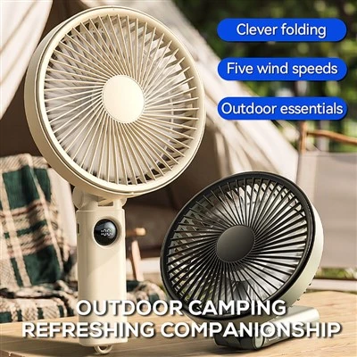 Llafn Mawr G22 3600mAh Cyflymder 5-Lefel Cyflymder Llaw Fan y gellir ei hailwefru